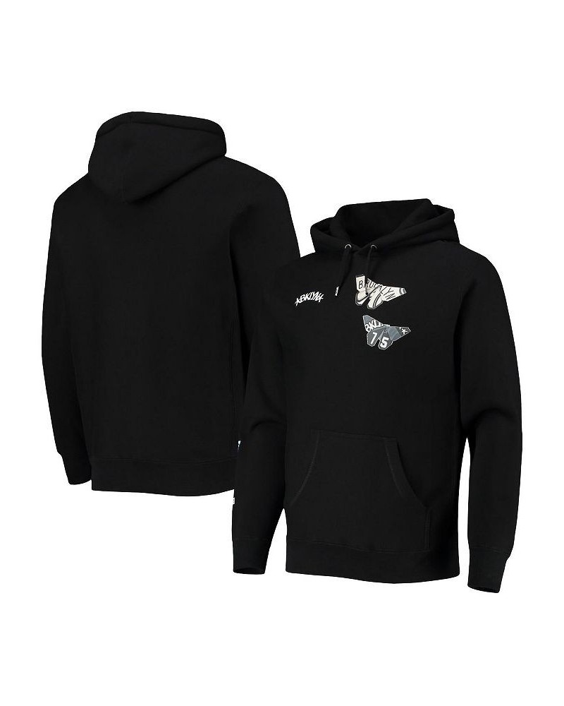 Men's Black Brooklyn Nets NBA x Sue Tsai Pullover Hoodie $67.50 Sweatshirt