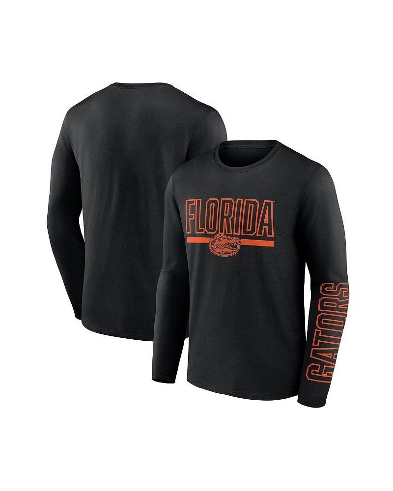 Men's Branded Black Florida Gators Modern Two-Hit Long Sleeve T-shirt $19.80 T-Shirts