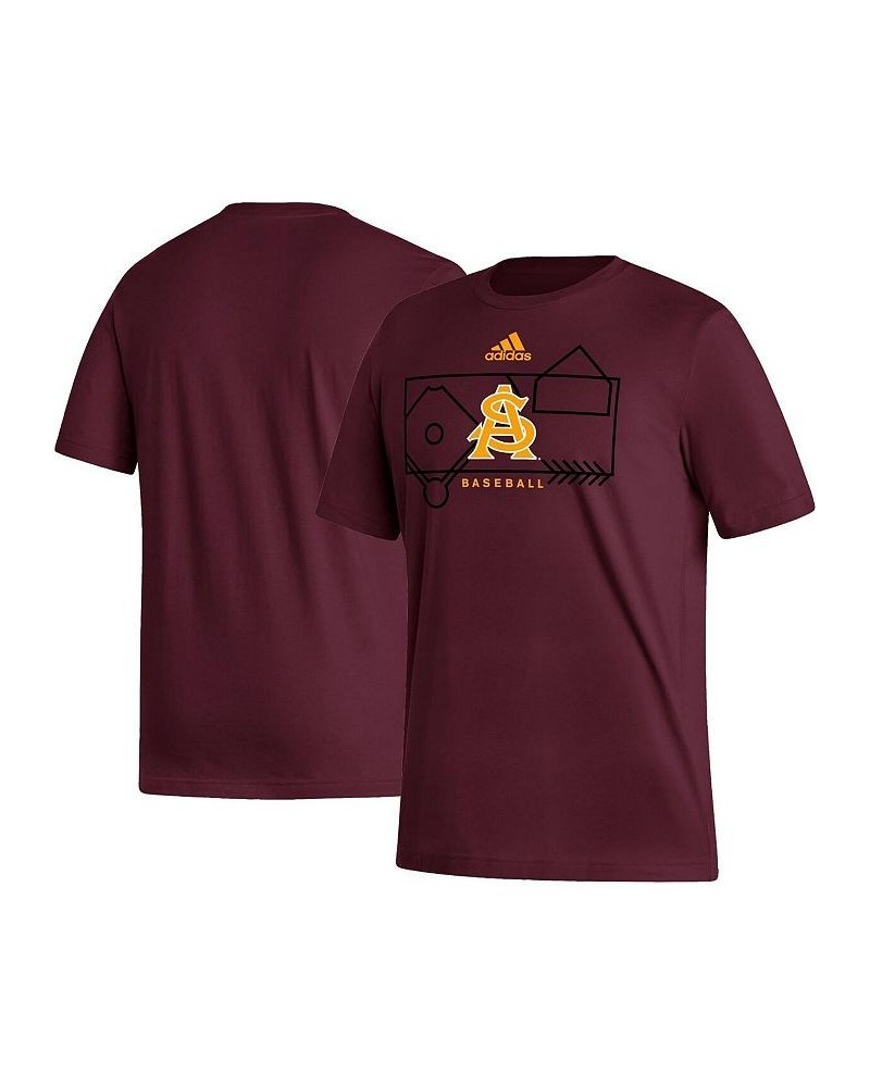 Men's Maroon Arizona State Sun Devils Locker Lines Baseball Fresh T-shirt $16.00 T-Shirts