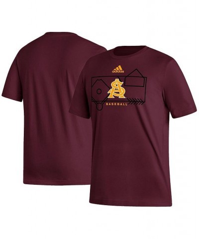 Men's Maroon Arizona State Sun Devils Locker Lines Baseball Fresh T-shirt $16.00 T-Shirts