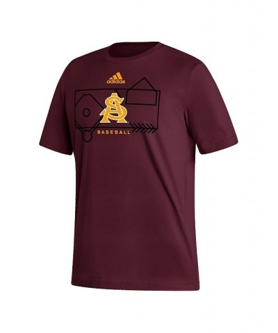 Men's Maroon Arizona State Sun Devils Locker Lines Baseball Fresh T-shirt $16.00 T-Shirts