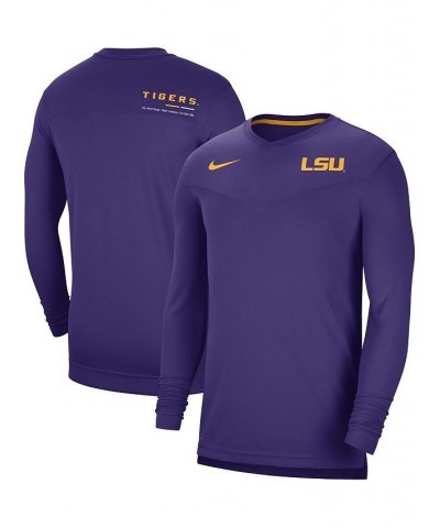 Men's Purple LSU Tigers 2022 Coach Performance Long Sleeve V-Neck T-shirt $33.14 T-Shirts