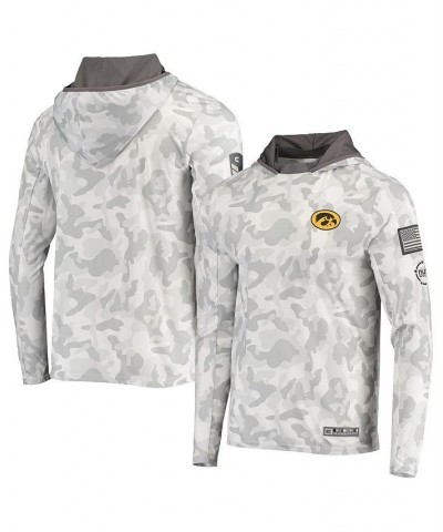 Men's Arctic Camo Iowa Hawkeyes OHT Military-Inspired Appreciation Long Sleeve Hoodie Top $29.40 T-Shirts