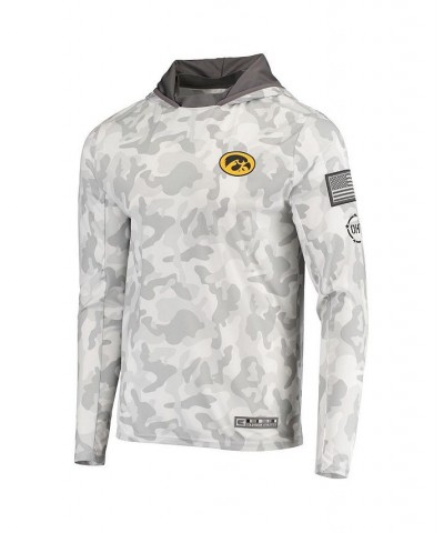 Men's Arctic Camo Iowa Hawkeyes OHT Military-Inspired Appreciation Long Sleeve Hoodie Top $29.40 T-Shirts