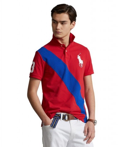 Men's Custom Slim Fit Big Pony Mesh Polo Shirt Multi $45.88 Polo Shirts