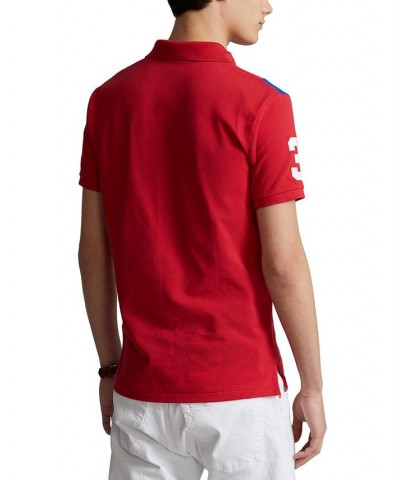 Men's Custom Slim Fit Big Pony Mesh Polo Shirt Multi $45.88 Polo Shirts