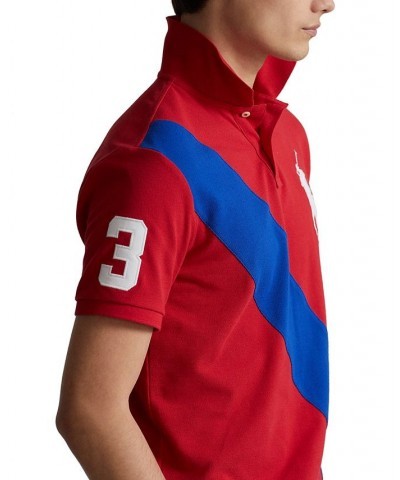 Men's Custom Slim Fit Big Pony Mesh Polo Shirt Multi $45.88 Polo Shirts