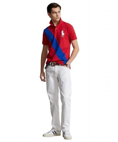 Men's Custom Slim Fit Big Pony Mesh Polo Shirt Multi $45.88 Polo Shirts