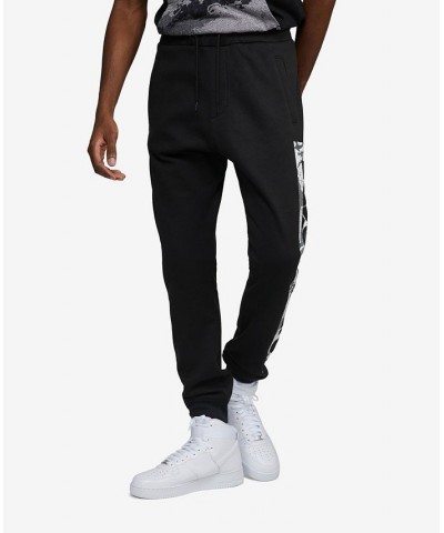 Men's Big and Tall Classic Knock Out Fleece Joggers Black $24.94 Pants