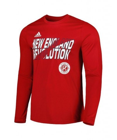 Men's Red New England Revolution Jersey Hook AEROREADY Long Sleeve T-shirt $32.99 T-Shirts