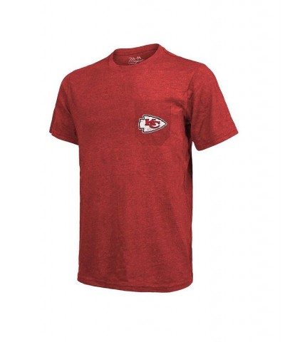 Men's Threads Red Kansas City Chiefs Super Bowl LVII Champions Running Back Tri-Blend Pocket T-shirt $32.39 T-Shirts