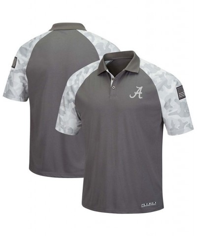 Men's Gray, Camo Alabama Crimson Tide OHT Military-Inspired Appreciation Raglan Zoomie Polo Shirt $31.19 Polo Shirts