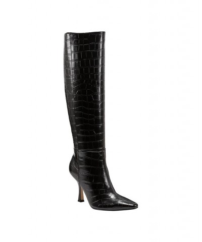 Women's Vedanty Tapered Stiletto Heel Dress Boots Black $31.97 Shoes