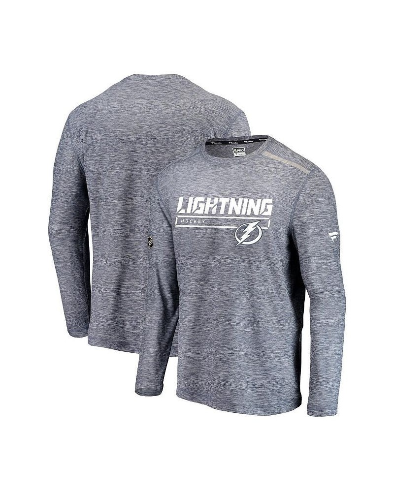 Men's Branded Navy Tampa Bay Lightning Authentic Pro Clutch Long Sleeve T-shirt $22.55 T-Shirts