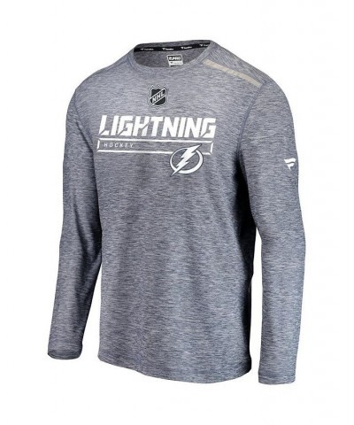 Men's Branded Navy Tampa Bay Lightning Authentic Pro Clutch Long Sleeve T-shirt $22.55 T-Shirts