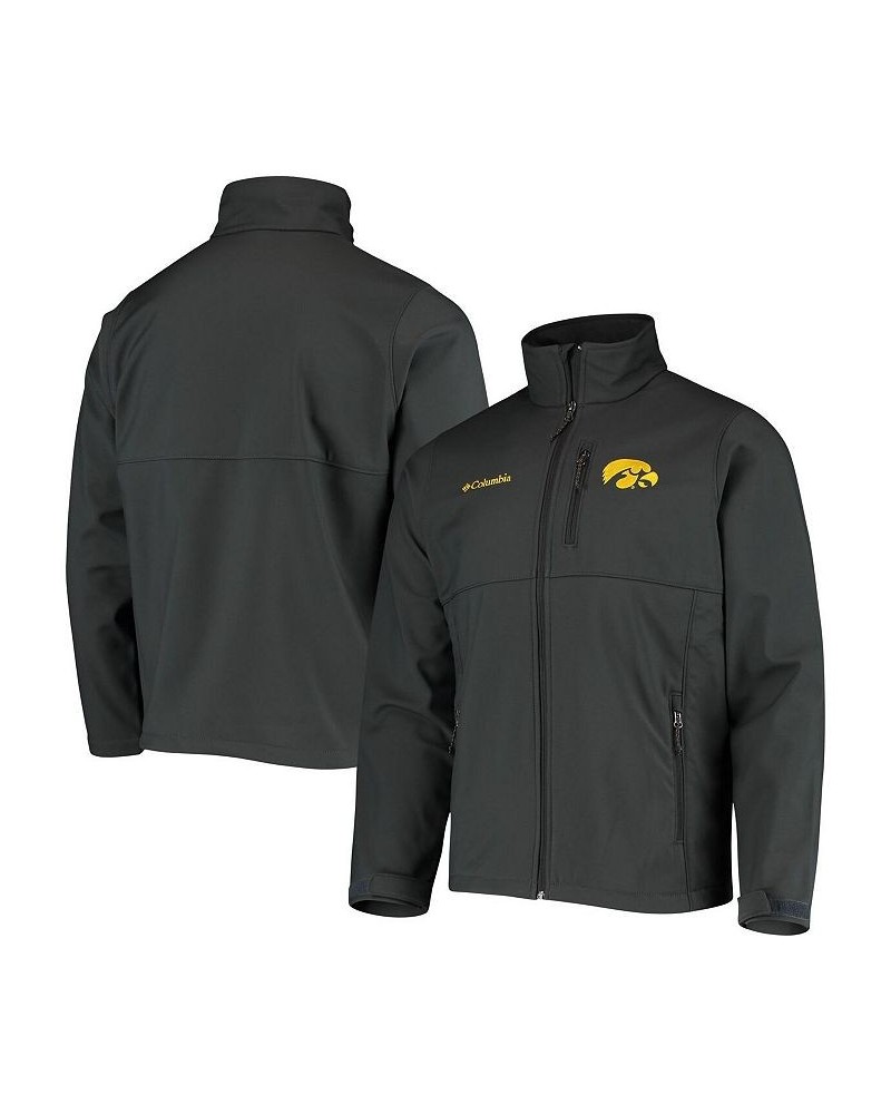 Men's Charcoal Iowa Hawkeyes Collegiate Ascender Full-Zip Softshell Jacket $45.89 Jackets