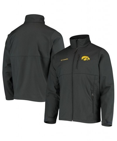 Men's Charcoal Iowa Hawkeyes Collegiate Ascender Full-Zip Softshell Jacket $45.89 Jackets