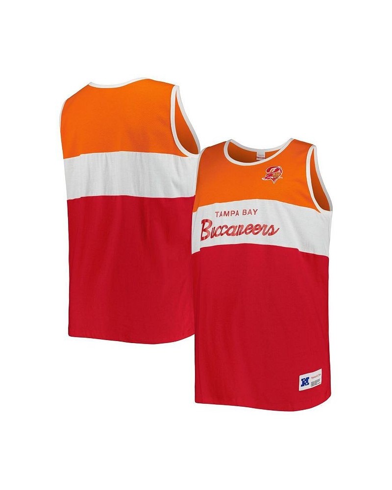 Men's Orange, Red Tampa Bay Buccaneers Split Body Big and Tall Tank Top $29.67 T-Shirts