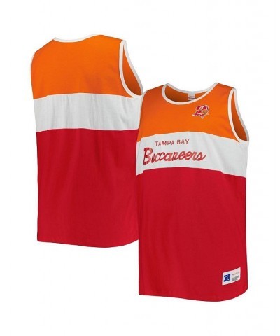 Men's Orange, Red Tampa Bay Buccaneers Split Body Big and Tall Tank Top $29.67 T-Shirts