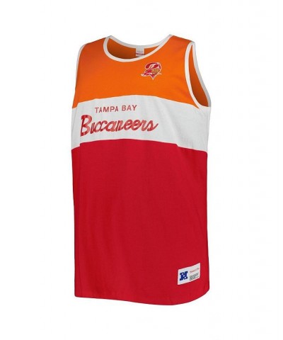 Men's Orange, Red Tampa Bay Buccaneers Split Body Big and Tall Tank Top $29.67 T-Shirts