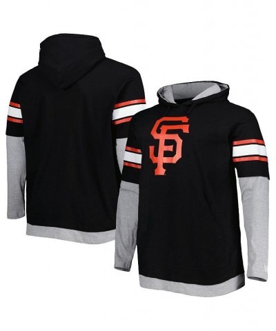 Men's Black San Francisco Giants Big and Tall Twofer Pullover Hoodie $39.74 Sweatshirt