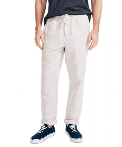 Men's Classic-Fit Elastic Drawstring Linen Pant PD02 $26.65 Pants