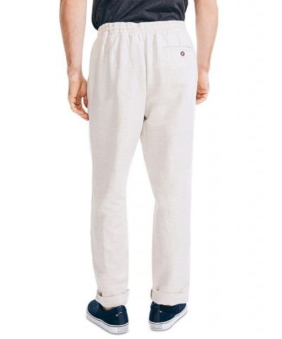 Men's Classic-Fit Elastic Drawstring Linen Pant PD02 $26.65 Pants