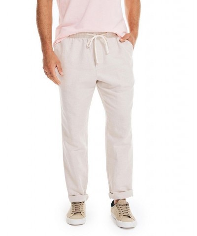 Men's Classic-Fit Elastic Drawstring Linen Pant PD02 $26.65 Pants