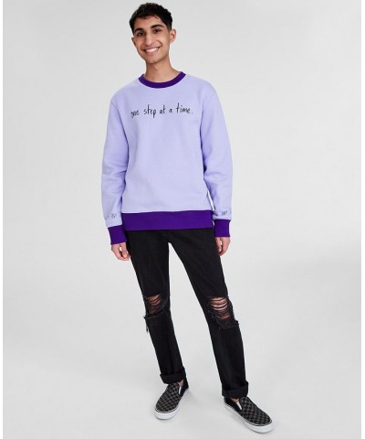 Men's Vivek Classic-Fit Printed Sweatshirt Purple $16.52 Sweaters