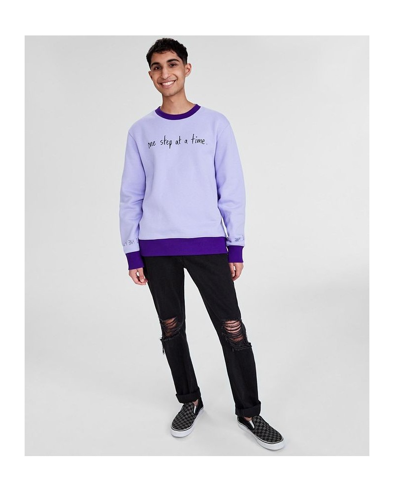 Men's Vivek Classic-Fit Printed Sweatshirt Purple $16.52 Sweaters