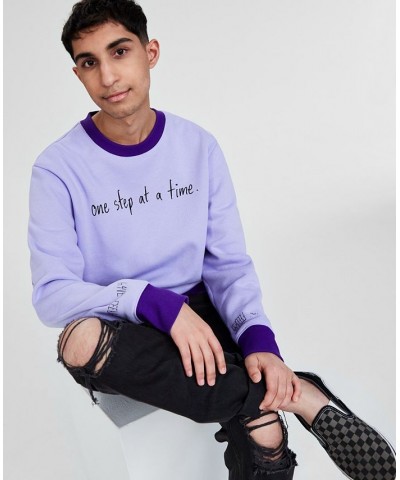 Men's Vivek Classic-Fit Printed Sweatshirt Purple $16.52 Sweaters