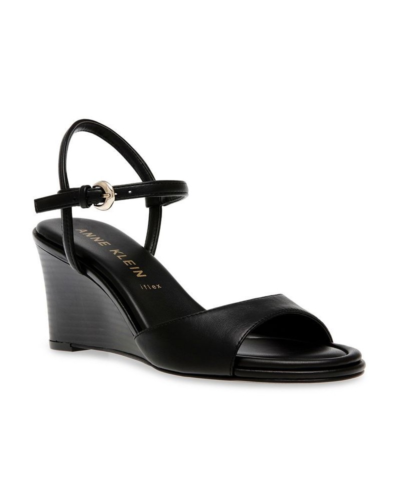 Women's Silas Wedge Sandal Black $49.40 Shoes