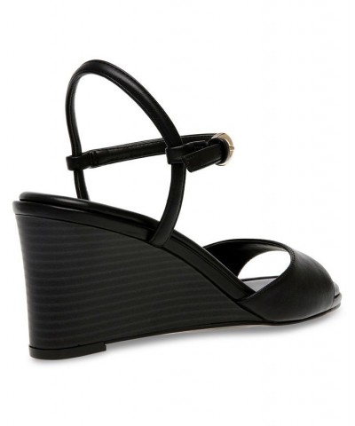 Women's Silas Wedge Sandal Black $49.40 Shoes