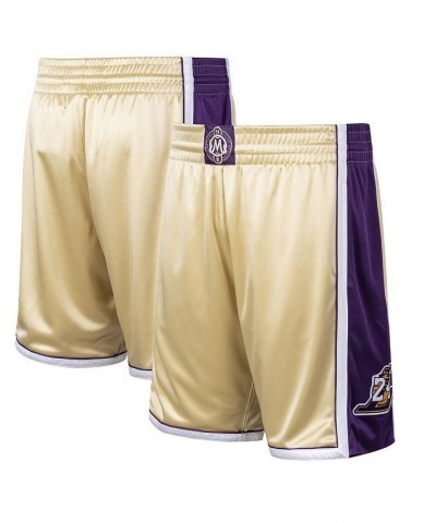 Men's Kobe Bryant Gold-Tone Los Angeles Lakers Hall of Fame Class of 2020 Authentic Hardwood Classics Shorts $48.00 Shorts