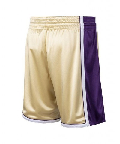 Men's Kobe Bryant Gold-Tone Los Angeles Lakers Hall of Fame Class of 2020 Authentic Hardwood Classics Shorts $48.00 Shorts