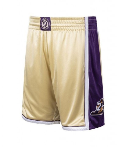 Men's Kobe Bryant Gold-Tone Los Angeles Lakers Hall of Fame Class of 2020 Authentic Hardwood Classics Shorts $48.00 Shorts