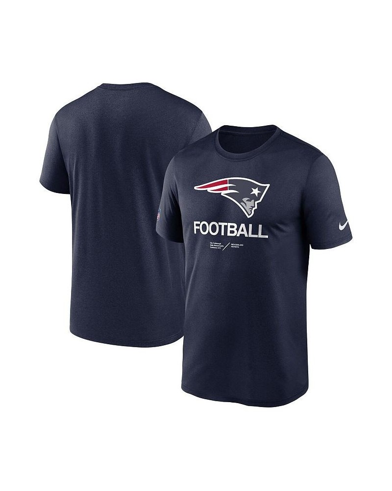 Men's Navy New England Patriots Infographic Performance T-shirt $24.00 T-Shirts