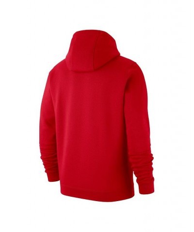 Men's Red England National Team Club Primary Pullover Hoodie $41.59 Sweatshirt