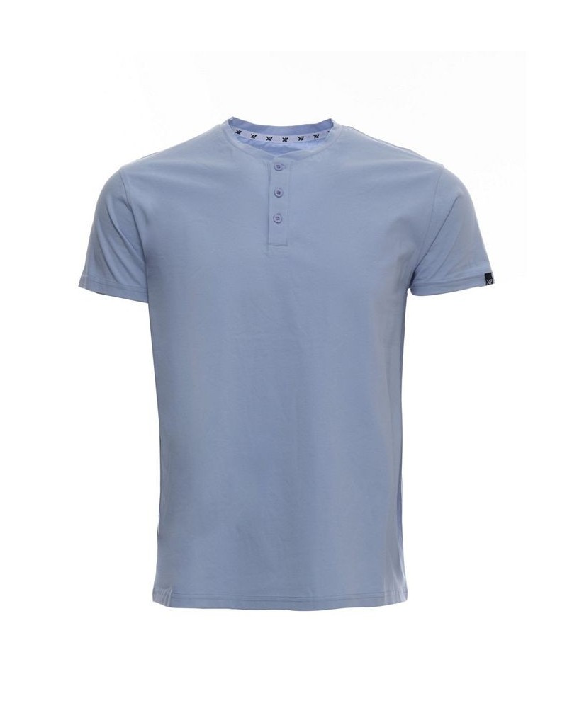 Men's Basic Henley Neck Short Sleeve T-shirt PD23 $17.39 T-Shirts