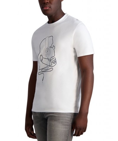 Men's Slim-Fit Karl DJ Profile Graphic T-Shirt White $25.74 T-Shirts