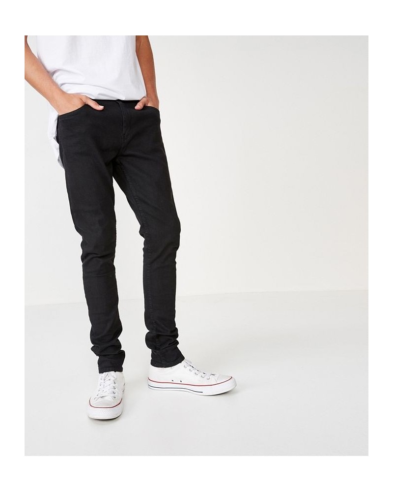 Men's Super Skinny Denim Jeans Black $34.19 Jeans