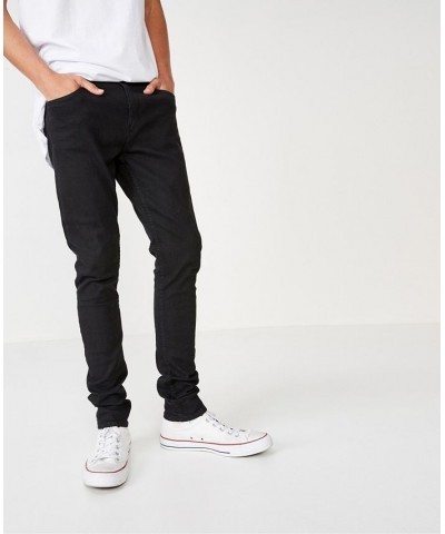 Men's Super Skinny Denim Jeans Black $34.19 Jeans