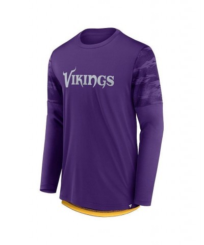 Men's Branded Purple, Gold Minnesota Vikings Square Off Long Sleeve T-shirt $30.24 T-Shirts