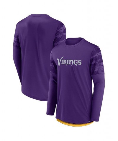 Men's Branded Purple, Gold Minnesota Vikings Square Off Long Sleeve T-shirt $30.24 T-Shirts