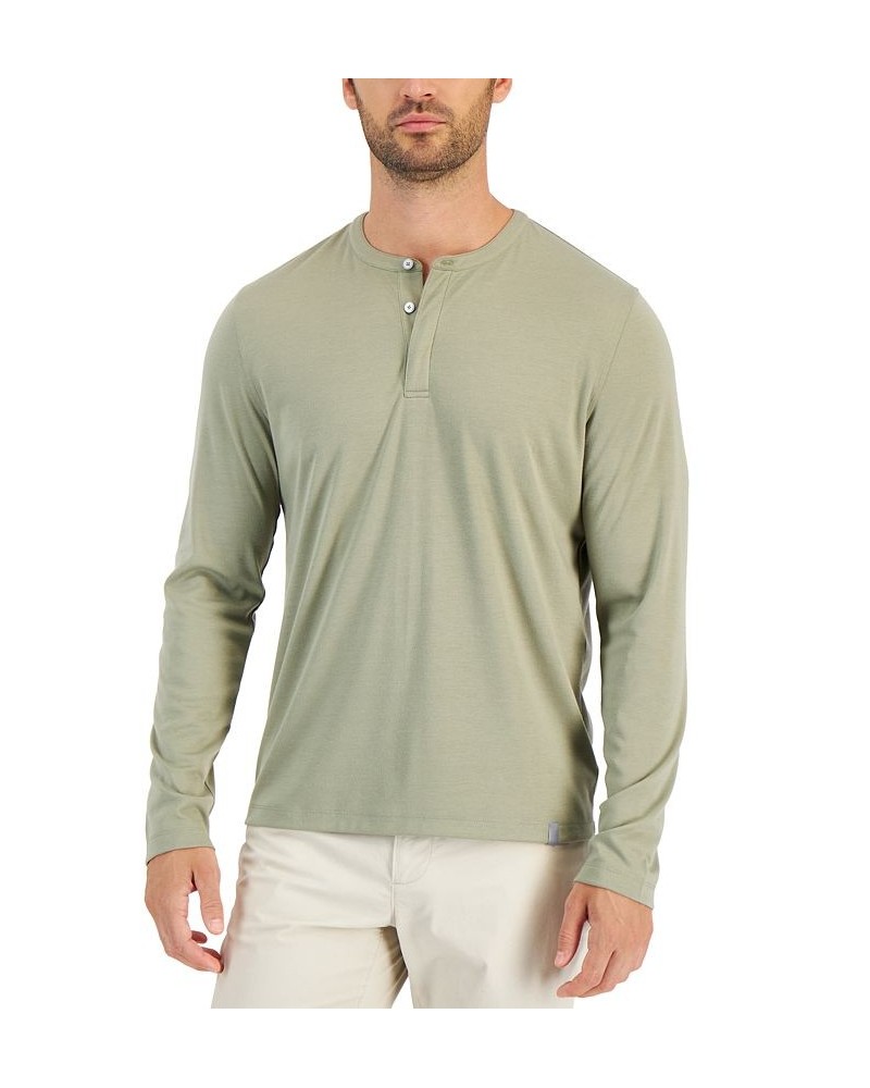 Men's Alfatech Solid Henley Green $15.08 T-Shirts