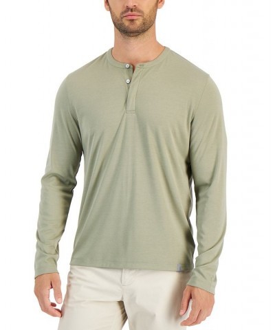 Men's Alfatech Solid Henley Green $15.08 T-Shirts