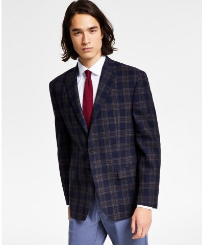 Men's Wool Classic-Fit Ultraflex Stretch Plaid Blazer Multi $52.80 Blazers