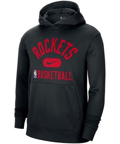 Men's Black Houston Rockets 2021-2022 Spotlight On Court Performance Practice Pullover Hoodie $27.90 Sweatshirt