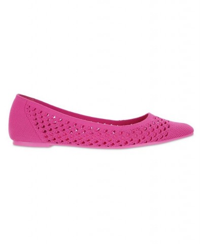 Women's Lovi Pointed Toe Flat Pink $43.99 Shoes