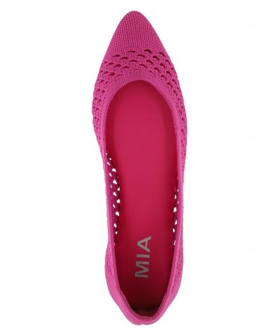 Women's Lovi Pointed Toe Flat Pink $43.99 Shoes